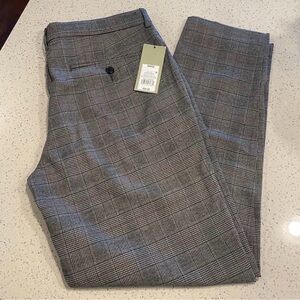 Goodfellow & Co Slim Fit Brown Plaid Trouser